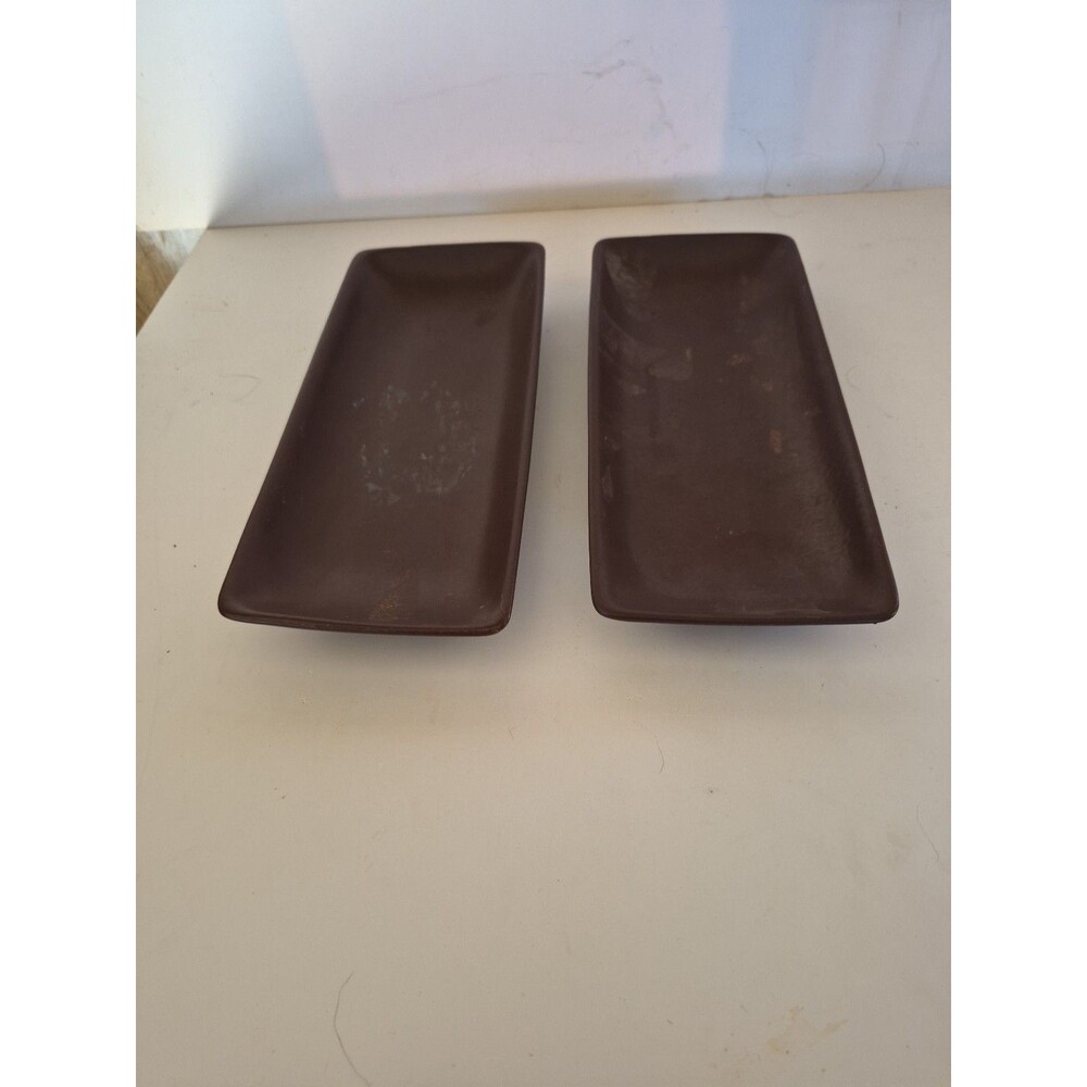 Gilmer Potteries Gilmer Texas USA Tray 444 Mid Century Modern 10 1/2" (2)